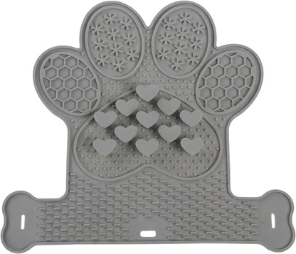 Dog Lick Mat with Suction Cups, Slow Feeder & Enrichment Mat for Dogs & Cats, Silicone Feeding Mat for Wet & Dry Food, Anxiety Relief, Mess-Free Foldable Pocket Design, Pink