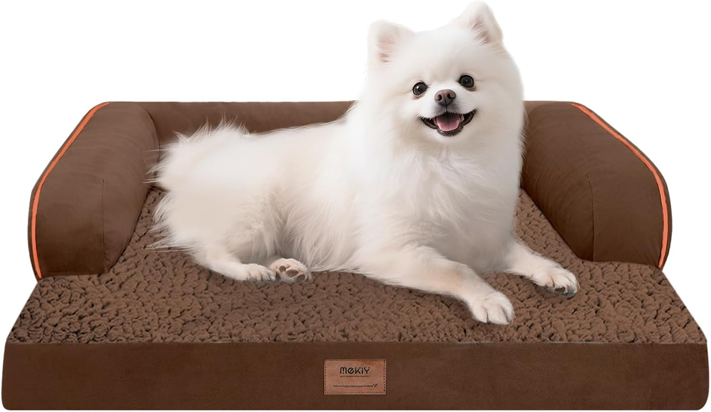 Large Dog Bed Orthopedic Washable - Beds Bolster - Medium XL XLarge Big Dogs - Memory Foam Couch Sofa - Waterproof with Removable Cover