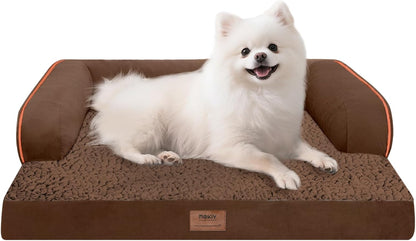 Large Dog Bed Orthopedic Washable - Beds Bolster - Medium XL XLarge Big Dogs - Memory Foam Couch Sofa - Waterproof with Removable Cover