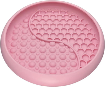 Lick Mat for Dogs, Silicone Slow Feeder Licking Mat with Non-Slip Suction Cups, Freeze-Friendly Lick Bowl for Enrichment Play, Anxiety Relief & Keeps Busy (8.0" x 1.4" Light Blue)