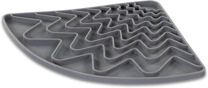 Messy Mutts 628043607996 Triangle Dog Licking Mat Grey