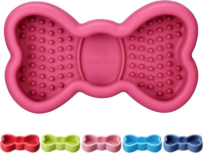 Freeze Dog Lick Bowl, Animire Non-Slip Slow Feeder Lick Mat for Dogs, Silicone Dog Enrichment Bowl for Distraction Anxiety Relief Boredom, BPA Free, Dishwasher Safe(Rose,S)