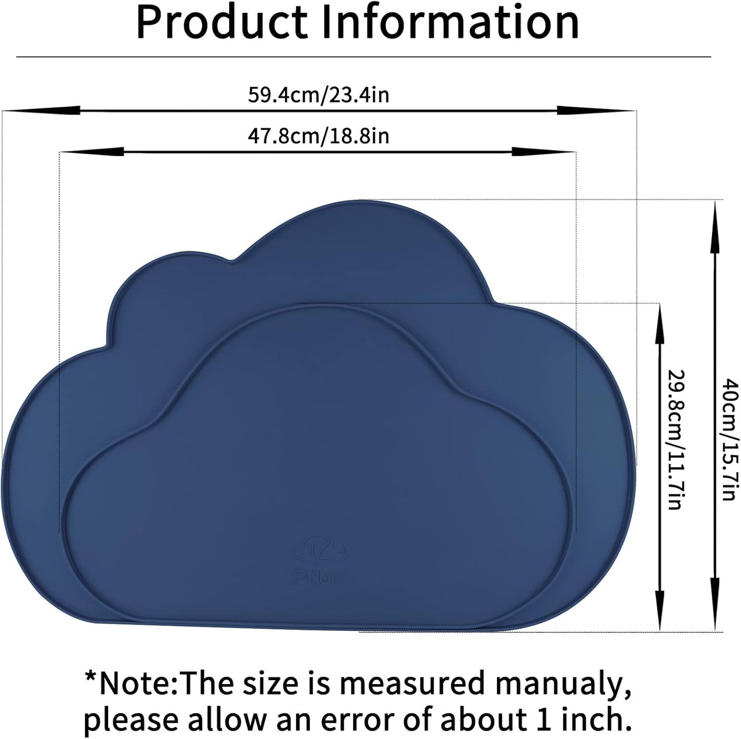 Ptlom Silicone Pet Placemat for Dogs and Cats, Non-Slip Waterproof Dog Feeding Bowl Mats for Food and Water, Small Medium Large Pet Puppy Tray Mat Prevent Residues from Spilling onto The Floor, Beige