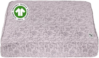 Molly Mutt Medium to Large Dog Bed Cover- Forever Young Print - Measures 27”X36”X5’’ - 100% Cotton - Durable - Breathable - Sustainable - Machine Washable Dog Bed Cover (Dd82b)