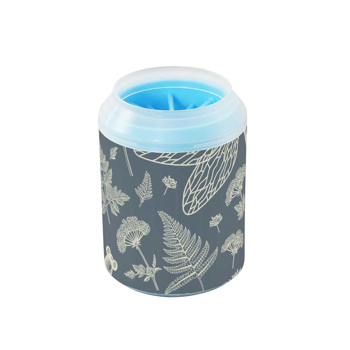 Dog Paw Cleaner Cups for Dogs Pet Foot Washer Paw Scrubber for Medium Small Dogs Cats Cleaning Cup Cute Yellow Fiesta Guitars Cacti and Ethnic Birds