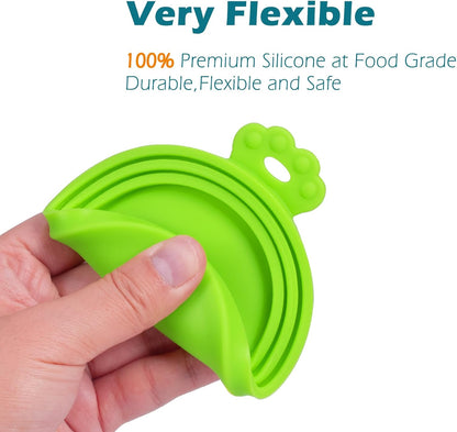 PetBonus 3 Pack Silicone Pet Can Cover Lids, Universal Size for Dog Cat Food, 1 fit 3 Standard Size Can Tops, BPA Free Dishwasher Safe (Blue, Green, Orange)