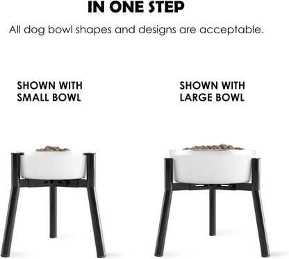 Elevated Dog Bowls for Large and Extra Large Dogs, Adjustable Width Dog Bowl Stand for 7-10.6" Wide Bowls, Food and Water Feeder, 13.7 in Tall Single Holder (Bowl Not Included)