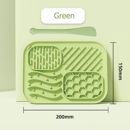 Dog Lick Mat with Suction Cups–Silicone Slow Feeder Mat for Cats & Dogs – Anxiety Relief for Bathing,Grooming,Vet Visits – Peanut Butter Licking Pad,Dishwasher Safe(2-Pack) (Green & Yellow)