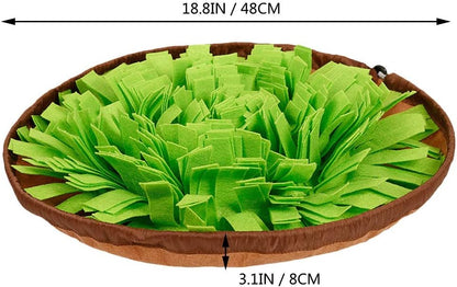 AWOOF Pet Snuffle Mat for Dogs, Interactive Feed Game for Boredom, Encourages Natural Foraging Skills for Cats Dogs Bowl Travel Use, Dog Treat Dispenser Indoor Outdoor Stress Relief