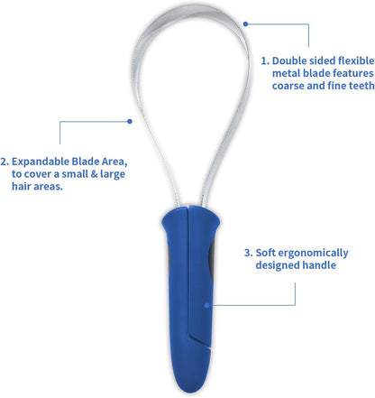 BOTH WINNERS Dual-Sided Shedding Blade with Stainless Steel Blade De-Shedding Tool for All Dog Coat Types- Soft Touch Grip (Burgundy)