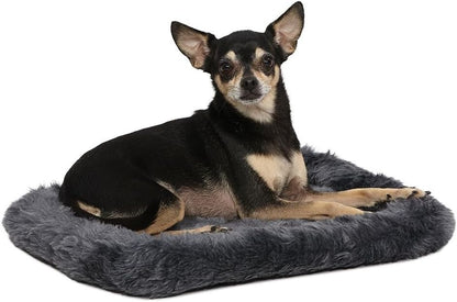 MidWest Homes for Pets QuietTime Dog Bed - White Fleece Bolster, Ultra-Soft and Machine Washable, Fits 24-Inch Crates and Carriers, for Small Breed Dogs