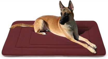 Dog Bed Soft Dog Crate Bed Pad Mat, 42 in Non Slip Bottom Washable Beds for Large Dogs, Pet Bed Mattress Kennel Pad, Dark Gray