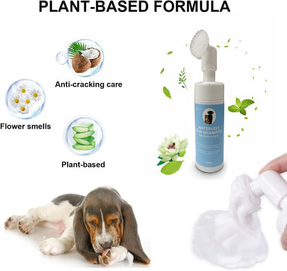 2 Pack Pet Paw Cleaner for Dogs & Cats, Waterless Foam with Silicone Scrubber, Dogs Cats Feet Paw Cleaner