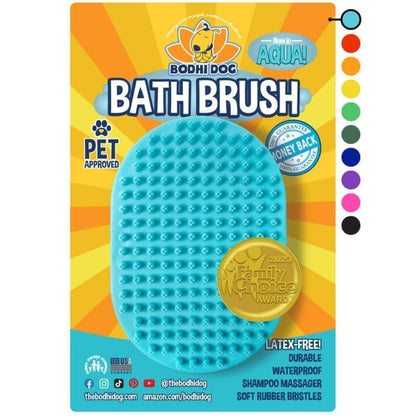 Bodhi Dog Shampoo Brush - Pet Grooming & Bath Supplies for Dogs and Cats - Bath Brush for Long & Short Hair - Premium Scrubber for Shower, Bathing & Massage (One Pack, Blue)