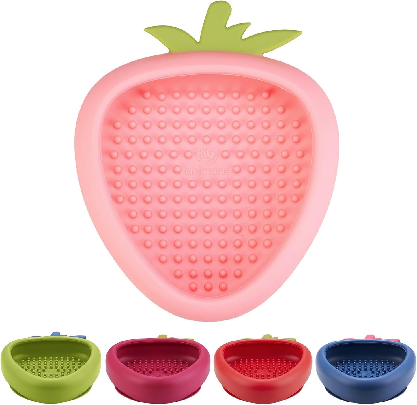 Freeze Dog Lick Bowl, Animire Non-Slip Slow Feeder Lick Mat for Dogs, Silicone Dog Enrichment Bowl for Distraction Anxiety Relief Boredom, BPA Free, Dishwasher Safe(Rose,S)