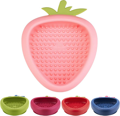 Freeze Dog Lick Bowl, Animire Non-Slip Slow Feeder Lick Mat for Dogs, Silicone Dog Enrichment Bowl for Distraction Anxiety Relief Boredom, BPA Free, Dishwasher Safe(Rose,S)