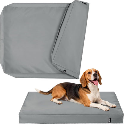 PAWFINITY Waterproof Dog Bed Cover Replacement Washable, Easy to Clean, Pet Hair Resistant, Heavy Duty Oxford, Zipper Closure, Indoor/Outdoor Use, Fits 36 Inch Dog Crate - Large, 34x22x3.5, Black