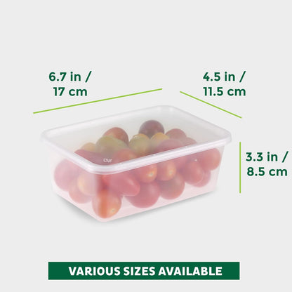 Freshware Food Storage Containers [50 Set] 25 oz Plastic Deli Containers with Lids, Slime, Soup, Meal Prep Containers, BPA Free, Stackable, Leakproof, Microwave, Dishwasher and Freezer Safe