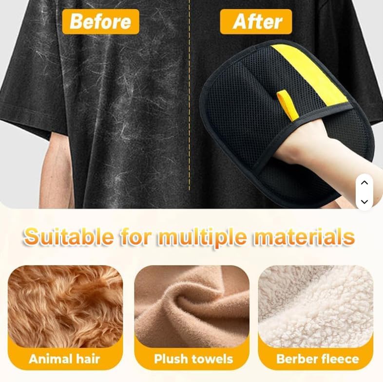 Pet Hair Removal Glove for Dogs & Cats – 1 PC Single Grooming Mitt, Double-Sided Electrostatic Design, Reusable, Washable, Gentle Massage