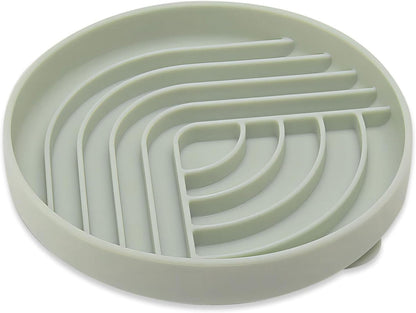 Lick Mat for Dogs, Silicone Slow Feeder Licking Mat with Non-Slip Suction Cups, Freeze-Friendly Lick Bowl for Enrichment Play, Anxiety Relief & Keeps Busy (8.0" x 1.4" Light Blue)