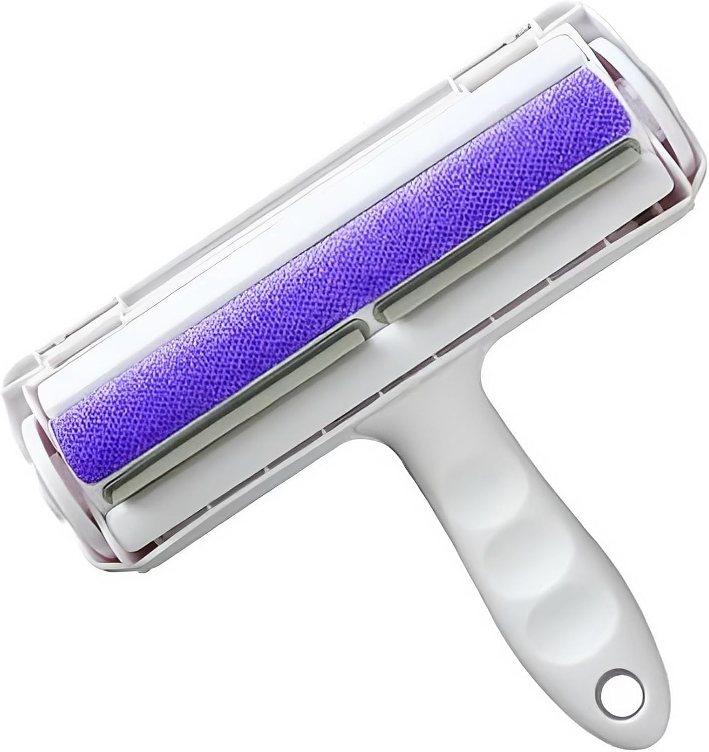 Reusable Pet Hair Remover Roller – Dog & Cat Fur Lint Cleaner for Sofa, Carpet, Bed & Car Seats – No Adhesive Required (White/Grey)