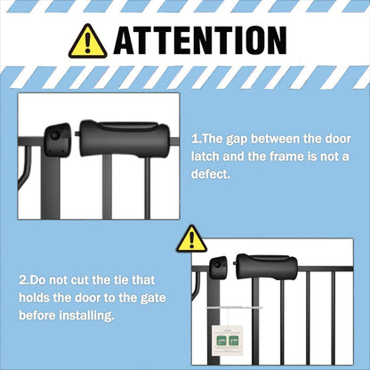ALLAIBB Extra Wide Pressure Mount Baby Gate Auto Close Metal Child Dog Pet Safety Gates with Walk Through for Stairs,Doorways,Kitchen and Living Room (62.02-66.93"/158-170cm)