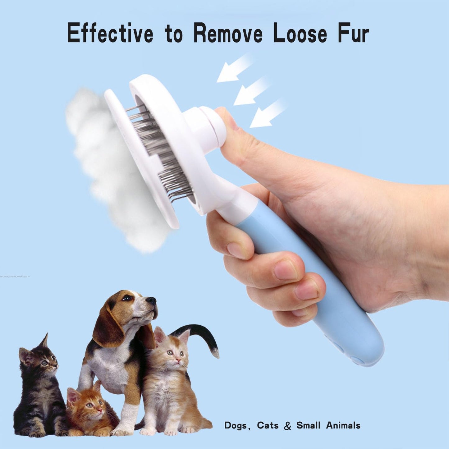 Pet Self Cleaning Slicker Brush-Shedding Slicker Brush for Dogs & Cats & Haired Small Pets, Suitable Short, Medium, and Long for Shedding & Haired Pets- Comfortable Grooming (pink)