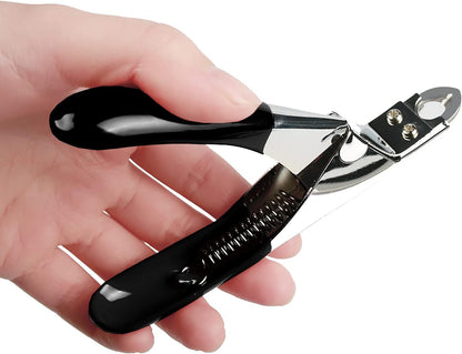 Dog Cat Pets Nail Clippers, Professional Pets Claw Trimmer with Free Nail File, Sharp Stainless Steel Blade, Sturdy Non Slip Handles - for Safe, Professional at Home Grooming