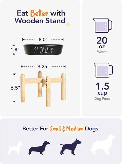 Slow Feeder Dog Bowl - 1.5 Cups Ceramic Puzzle Feeder for Small & Medium Breeds, Maze Design Bowl for Puppy & Fast Eaters, White Pet Dish to Control Eating Speed