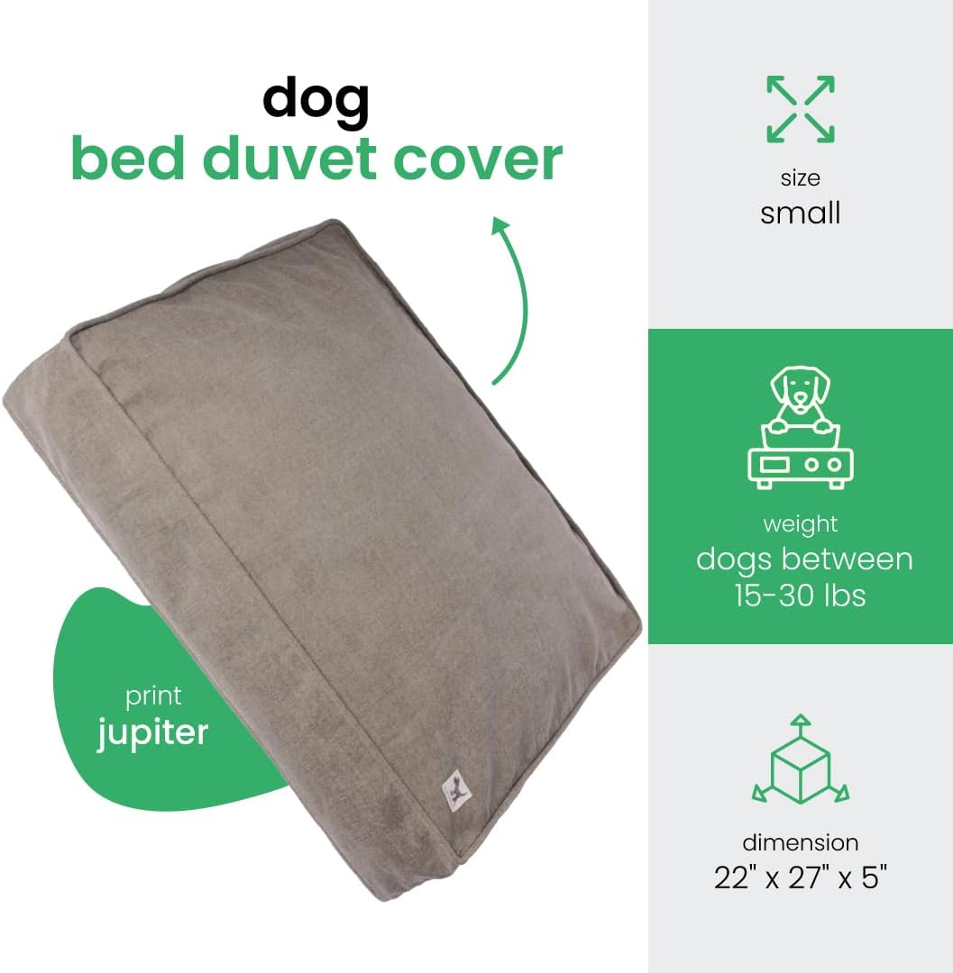 Molly Mutt Medium to Large Dog Bed Cover- Forever Young Print - Measures 27”X36”X5’’ - 100% Cotton - Durable - Breathable - Sustainable - Machine Washable Dog Bed Cover (Dd82b)