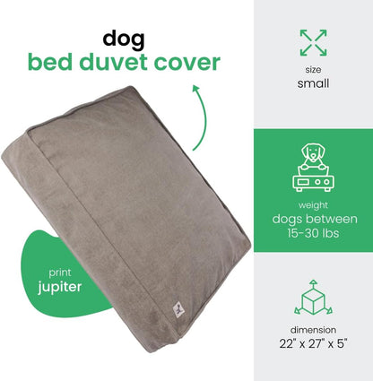 Molly Mutt Medium to Large Dog Bed Cover- Forever Young Print - Measures 27”X36”X5’’ - 100% Cotton - Durable - Breathable - Sustainable - Machine Washable Dog Bed Cover (Dd82b)