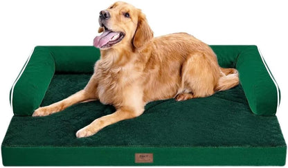 Large Dog Bed Orthopedic Washable - Beds Bolster - Medium XL XLarge Big Dogs - Memory Foam Couch Sofa - Waterproof with Removable Cover