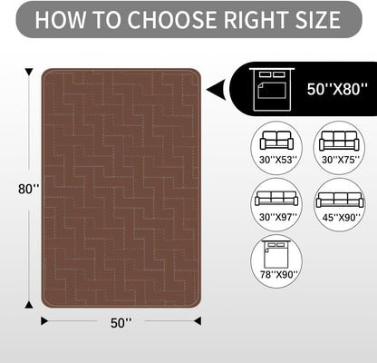 fuguitex Waterproof Dog Bed Cover Couch Cover, Anti-Slip Cat Mat Pet Pad Blanket for Sofa Chair Recliner Furniture Protrctor