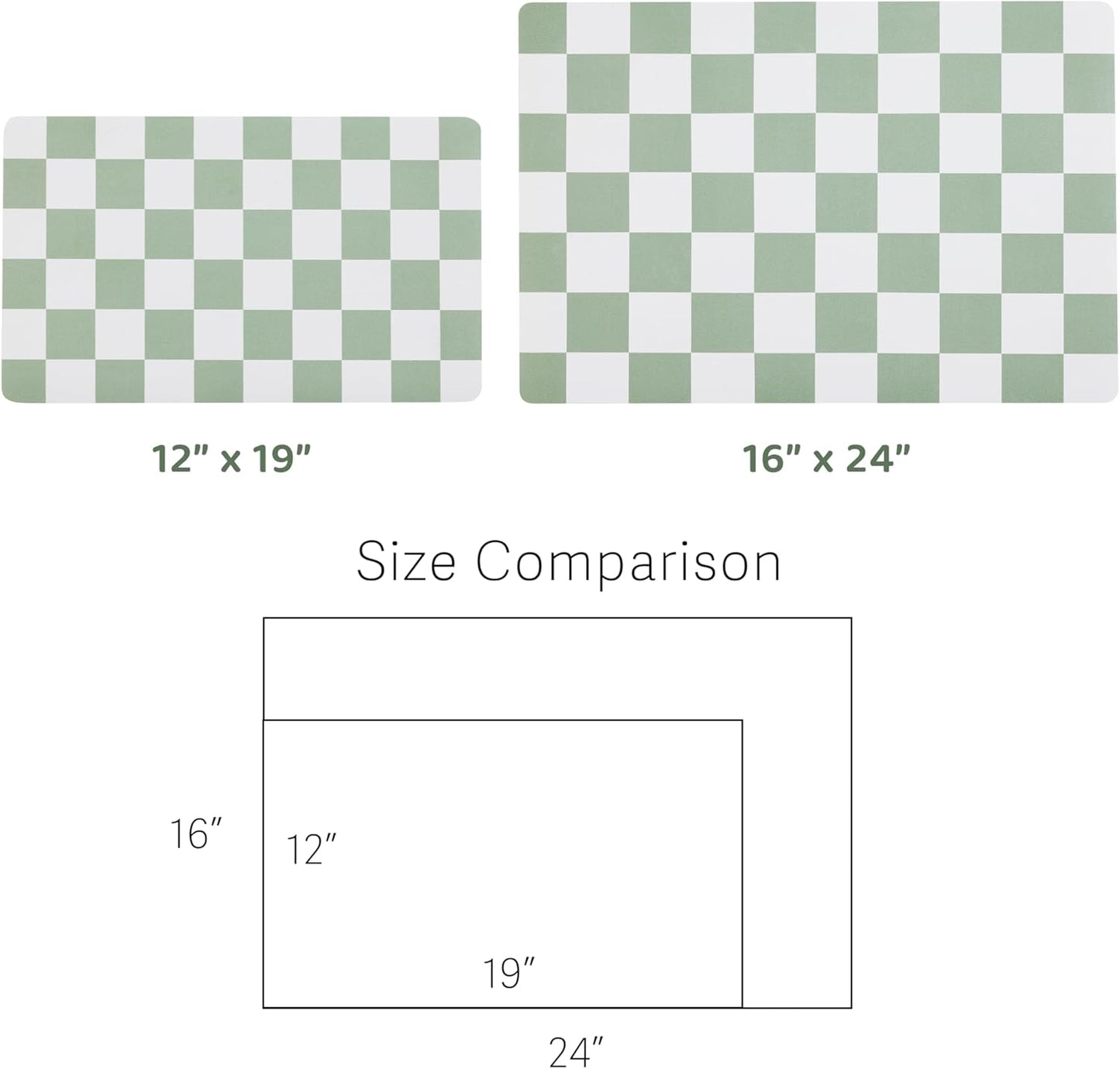 Checkered Dog Feeding Mat, Absorbent Mats for Dog Food and Water Bowl, Dispenser, Retro Aesthetic Khaki Beige Checkerboard Pet Placemat for Dogs, Cats, Puppy Accessories, 12" X 19”