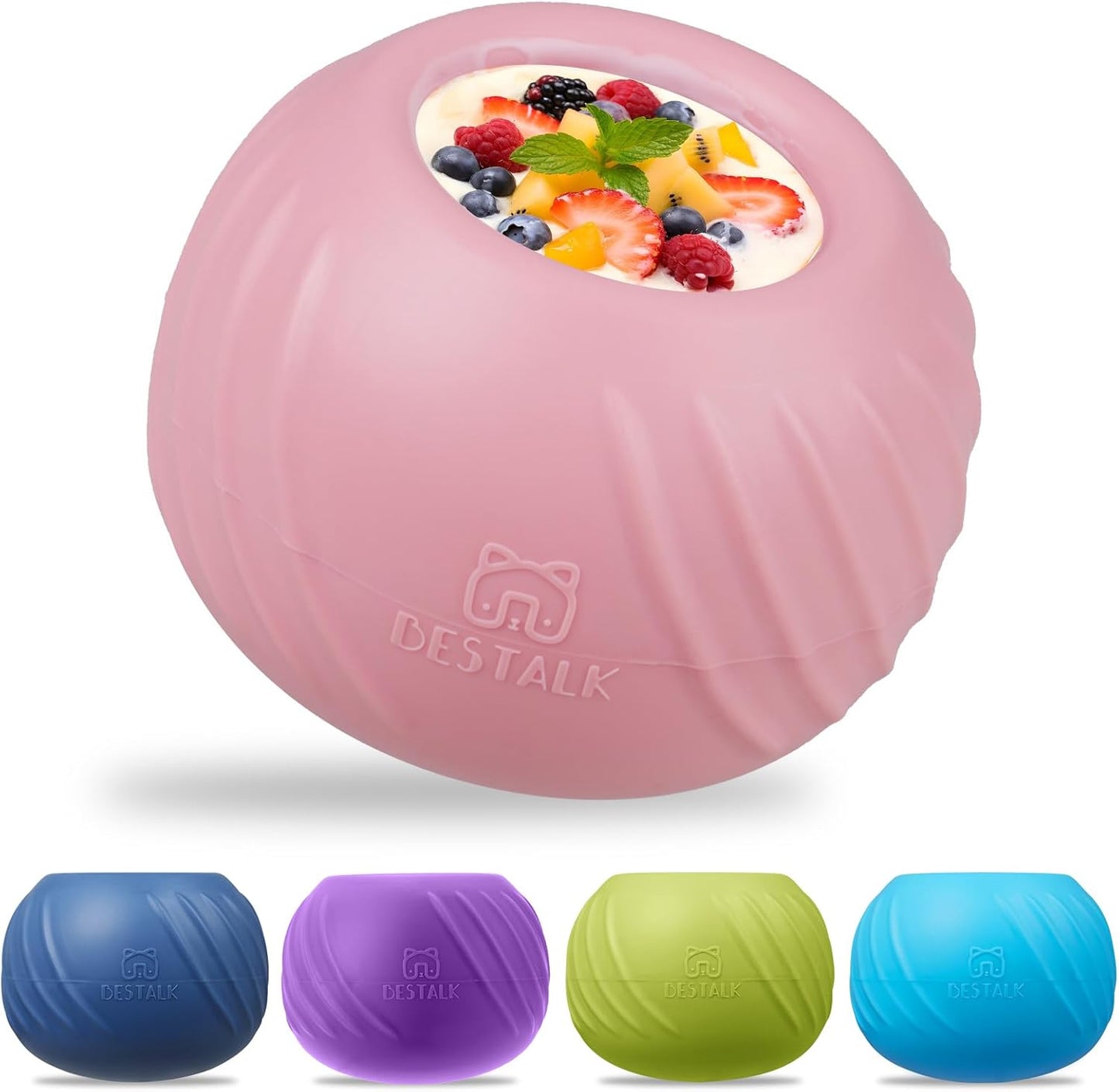 Long-Lasting Dog Lick Toy, Wobbly Dog Enrichment Lick Bowl to Keep Dogs Busy, Interactive Stuffable Dog Treat Feeder for Boredom, Silicone Treat Dispensing Chew Toy(Dark Blue,S)