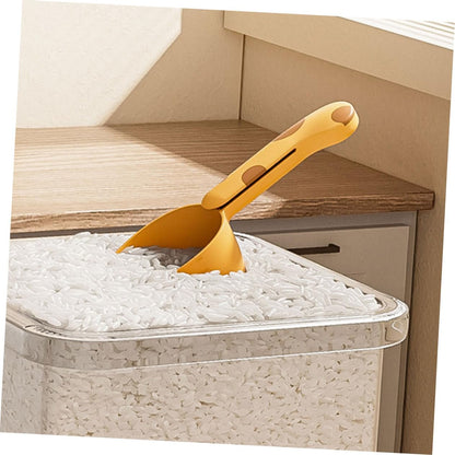 Luxshiny 2pcs Rice Scoop Sealing Clip Skimmer Spoon Dog Food Measuring Scoop for Kitchen