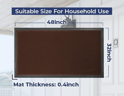 Muddy Mat® Meshy Mat™ Door Mat Heavy-Duty Quick-Dry Floor Mat, Sand & Dirt Trapper for Indoor & Outdoor, Ideal for Entrance, Mudrooms,Patios & Garages,Low-Profile,Non-Slip,Washable– Black 17"x30"x0.4"