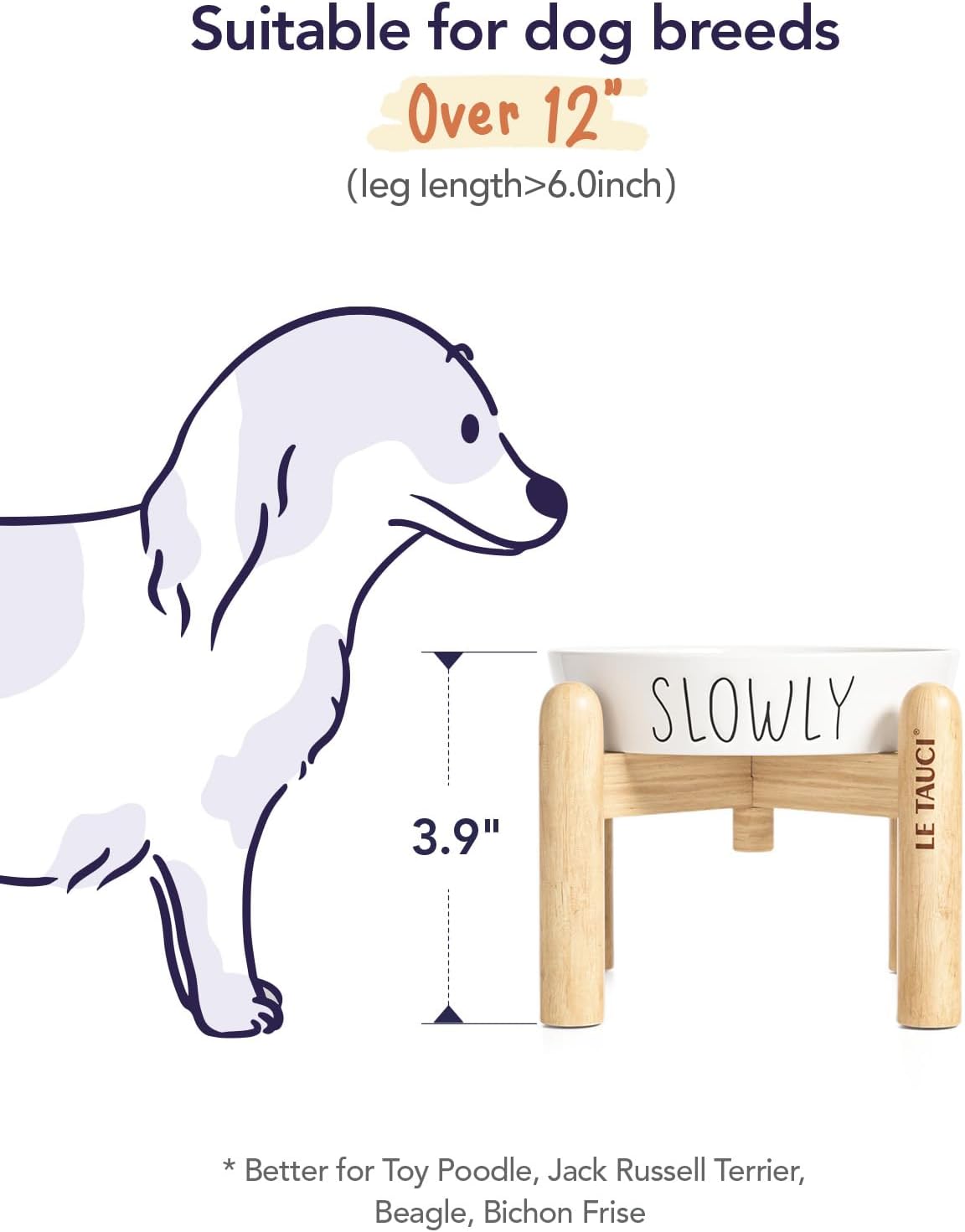 Slow Feeder Dog Bowl - 1.5 Cups Ceramic Puzzle Feeder for Small & Medium Breeds, Maze Design Bowl for Puppy & Fast Eaters, White Pet Dish to Control Eating Speed