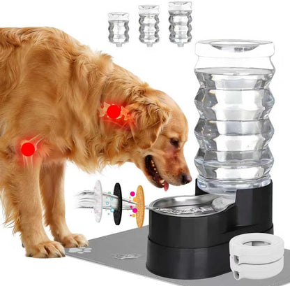 RIZZARI 8L Elevated Pet Water Dispenser – Stainless Steel Gravity Waterer with Auto-Refill Design for Medium and Large Dogs & Senior Pets -Comfortable Drinking Height for Living Rooms,Multi-Pet Homes