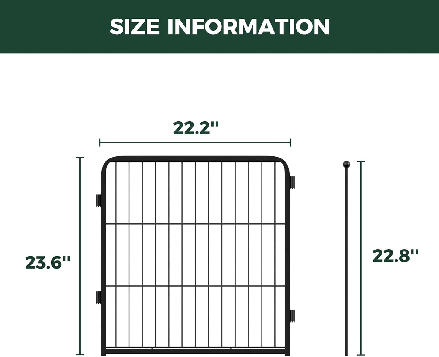 FXW Homeplus Unleashed Indoor Dog Playpen - Stress-Free and Safe Play, Heavy Duty 24 Inch 6 Panels Dog Pen for Puppy and Small Dogs, Black│Patented
