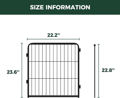 FXW Homeplus Unleashed Indoor Dog Playpen - Stress-Free and Safe Play, Heavy Duty 24 Inch 6 Panels Dog Pen for Puppy and Small Dogs, Black│Patented