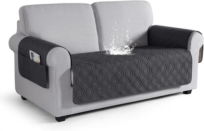 VANSOFY Couch Cover, Waterproof Sofa Covers Washable Slipcover Furniture Protector Couch Seat Covers Non-Slip Couch Cover for Dogs, Pets(Sofa, Dark Gray)