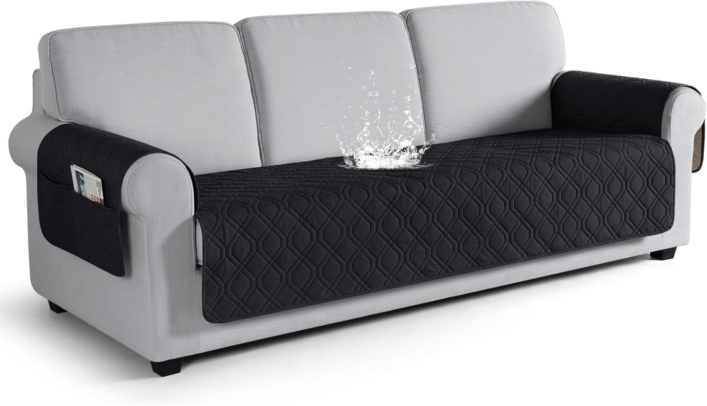 VANSOFY Couch Cover, Waterproof Sofa Covers Washable Slipcover Furniture Protector Couch Seat Covers Non-Slip Couch Cover for Dogs, Pets(Sofa, Dark Gray)