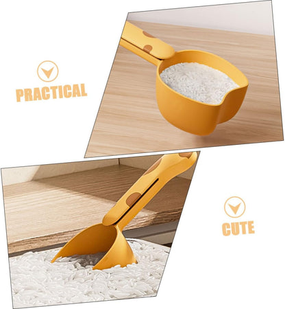 SHOWERORO 2pcs Rice Scoop Sealing Clip for Spoon Dog and Cat Food Multi-use Measuring Tool