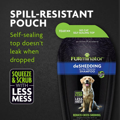 FURminator Ultra Premium deShedding Shampoo for Dogs Helps Reduce Excess Shedding, 16 oz