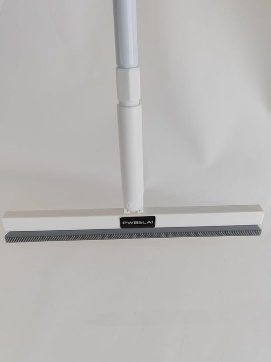 Carpet Rake for Pet Hair Removal Tool - 4 in 1 Pet Hair Remover Kit for Dog Cat Fur Remover, Contain 60" Adjustable Rubber Broom, Glove, Magic Brush and Scraper