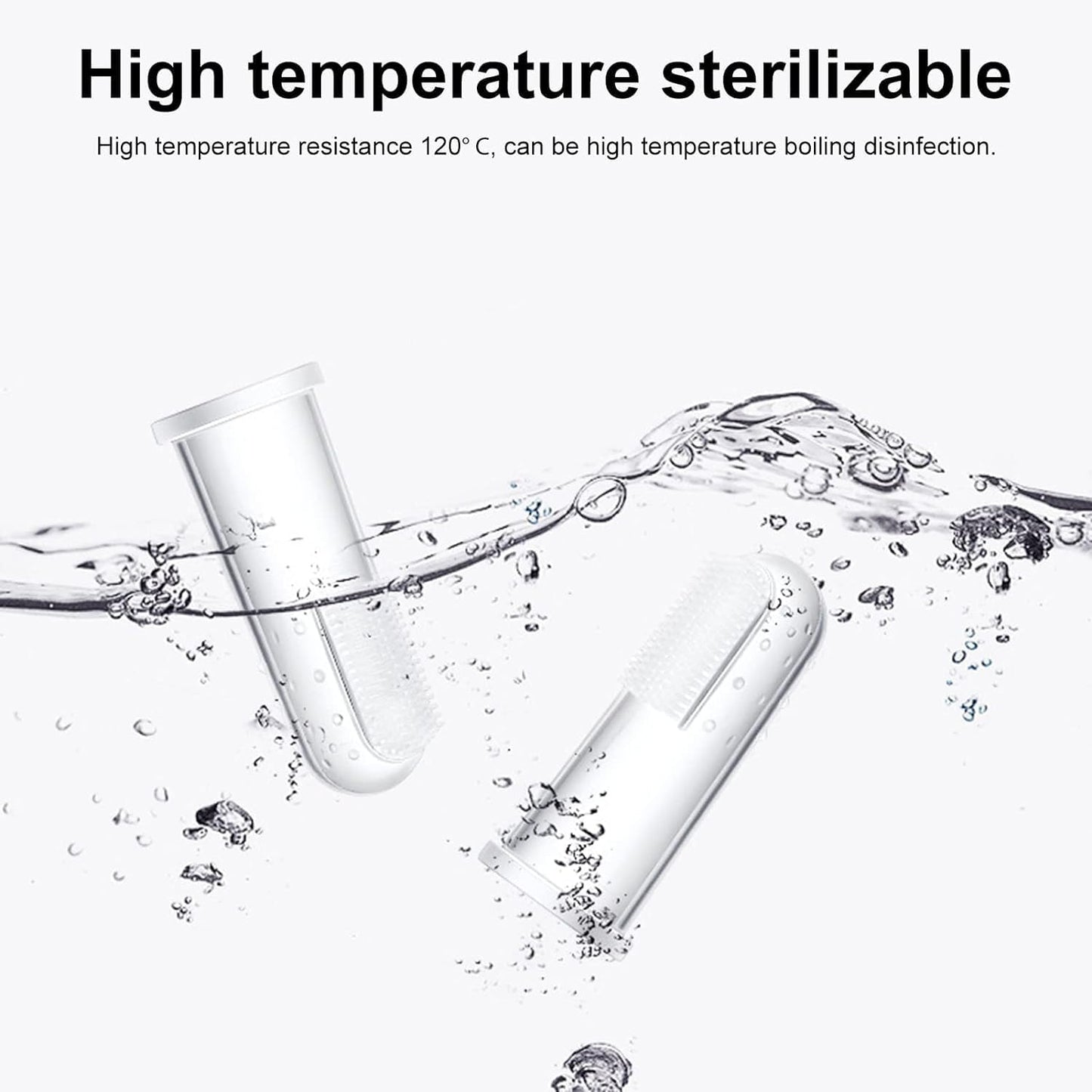 10Pcs White Dog Finger Toothbrush Food Grade Soft Bristles Pet Toothbrush, Soft Silicone Cat Toothbrush Washable and Comfortable Dog Toothbrushes