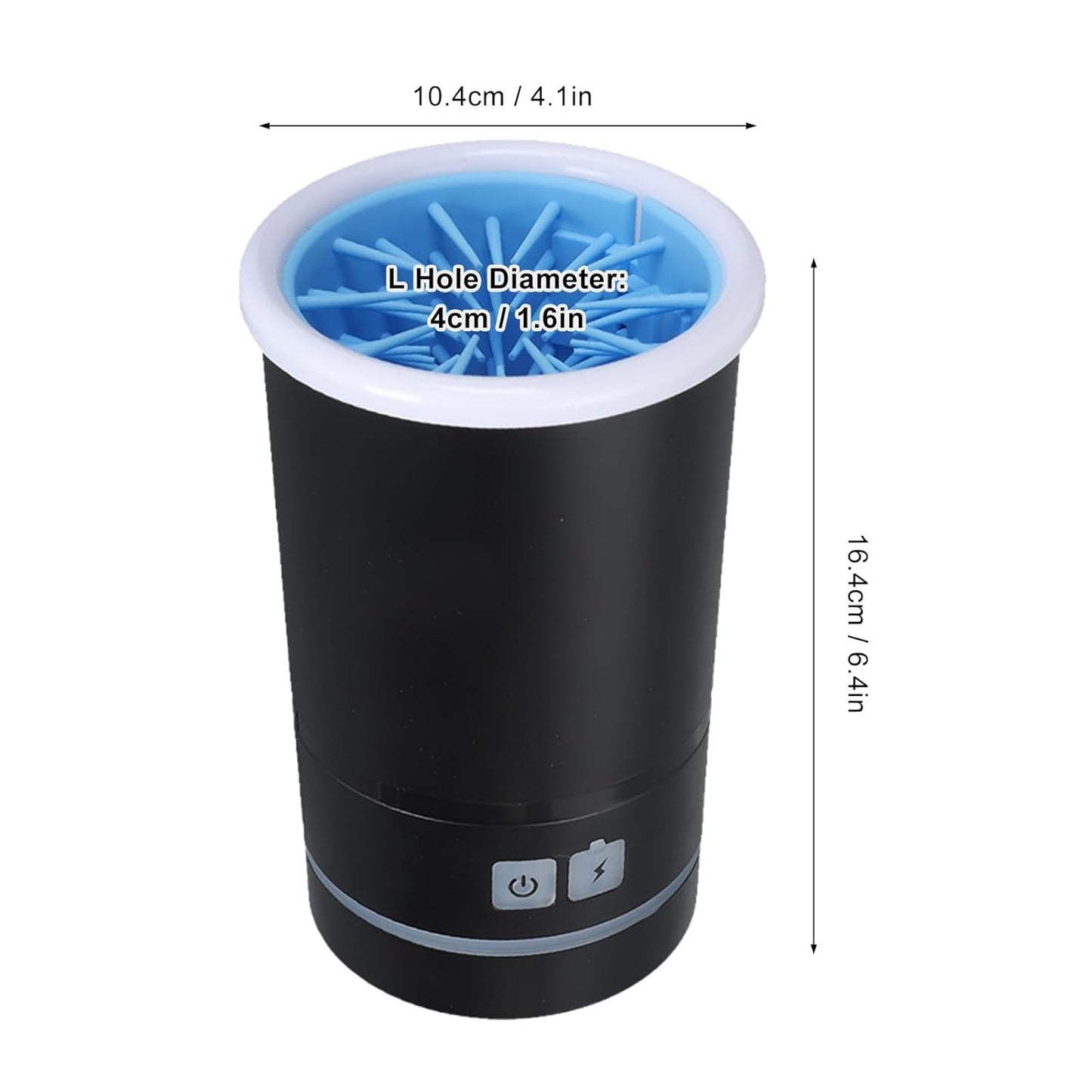 Automatic Dog Cleaner, Soft Electric Washer USB Rechargeable Portable Cleaner Cup, Dog Foot Cleaning Machine for Small to Medium Dogs Cats (White Blue)