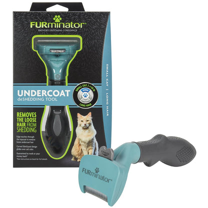 FURminator® deShedding Tool For Medium/Large Cats, Long Hair, Removes Loose Hair From Shedding