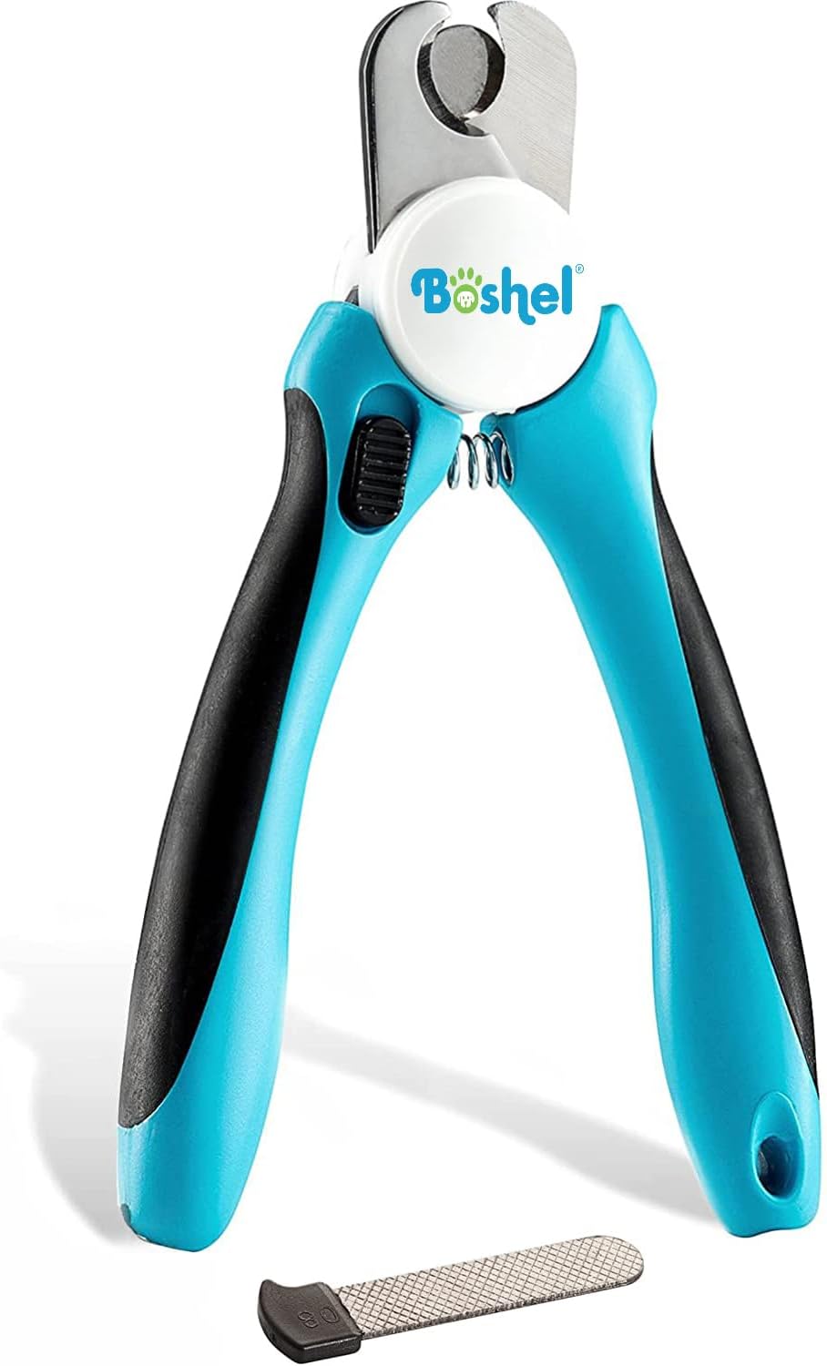 Boshel Large Dog Nail Clippers with Safety Guard to Avoid Over-Cutting Nails and Free Nail File, Razor Sharp Blades, Professional at Home Grooming